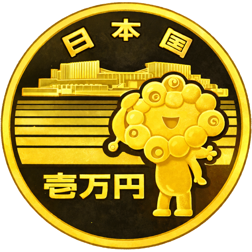 2025年日本国際博覧会記念1万円金貨（第三次発行） 裏面