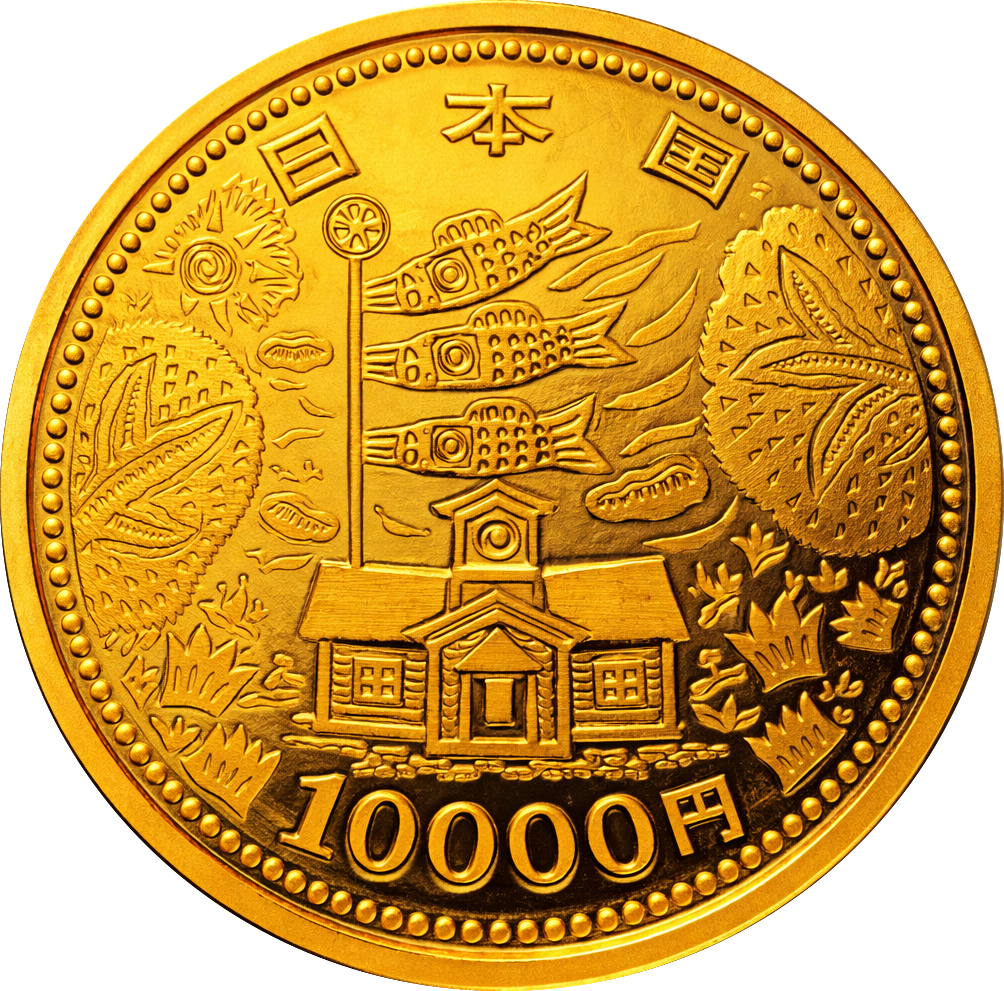 東日本大震災復興事業記念1万円金貨（2次） 裏面