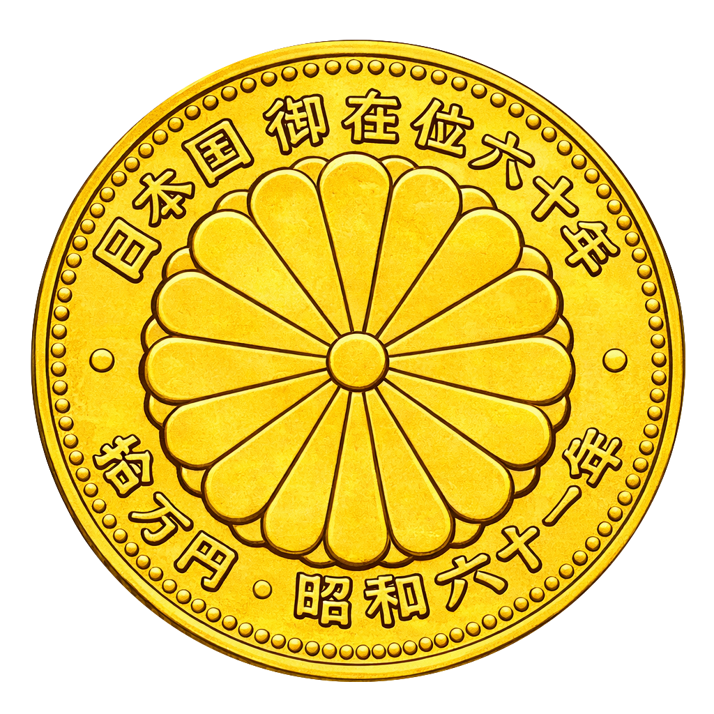 昭和天皇御在位60年記念10万円金貨