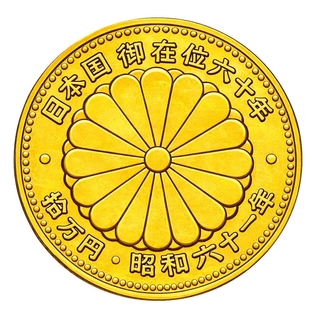 昭和天皇御在位60年記念10万円金貨