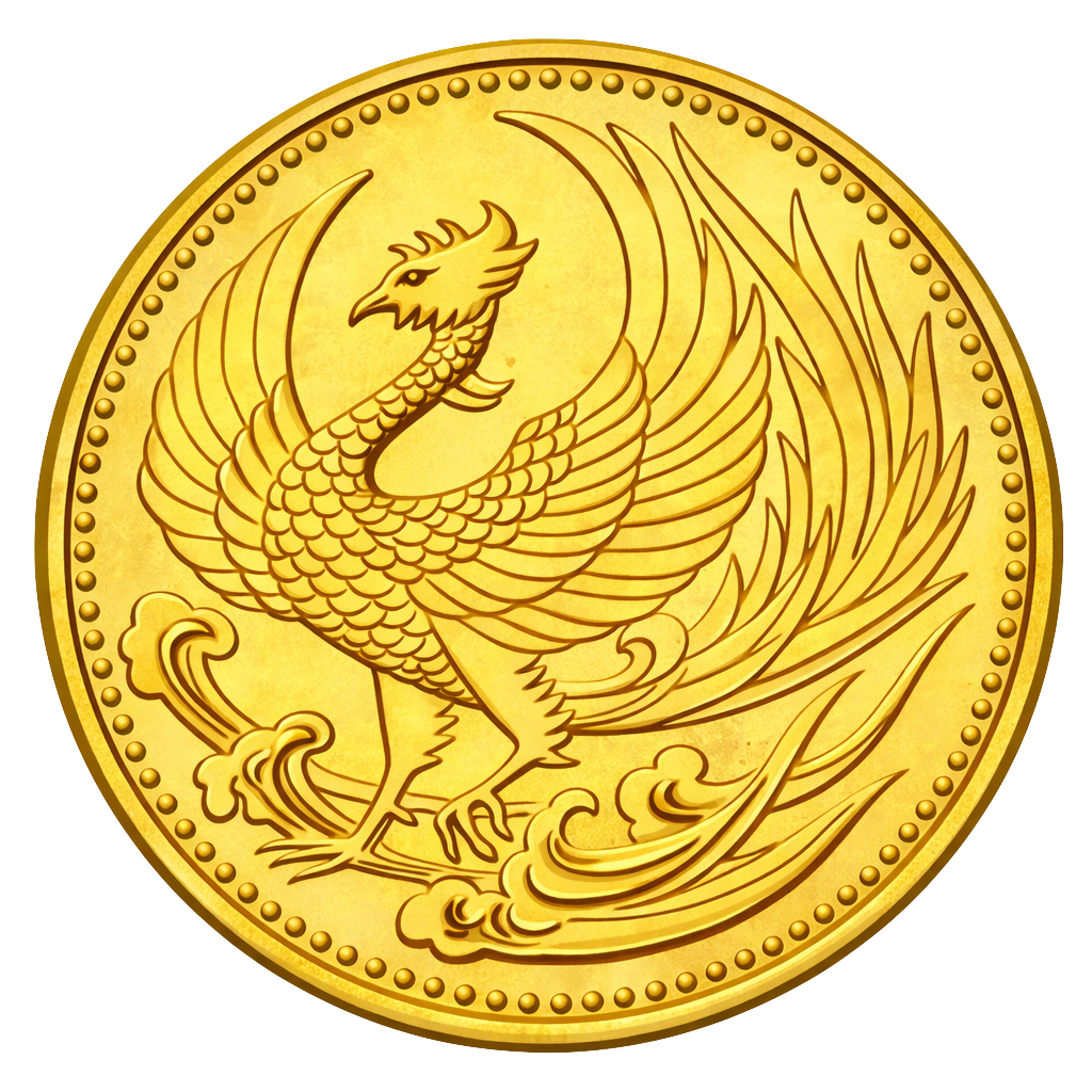 天皇陛下御即位記念10万円金貨 裏面